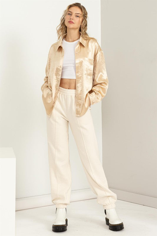 Always24 High-Waisted Pintuck Sweatpants - Always24